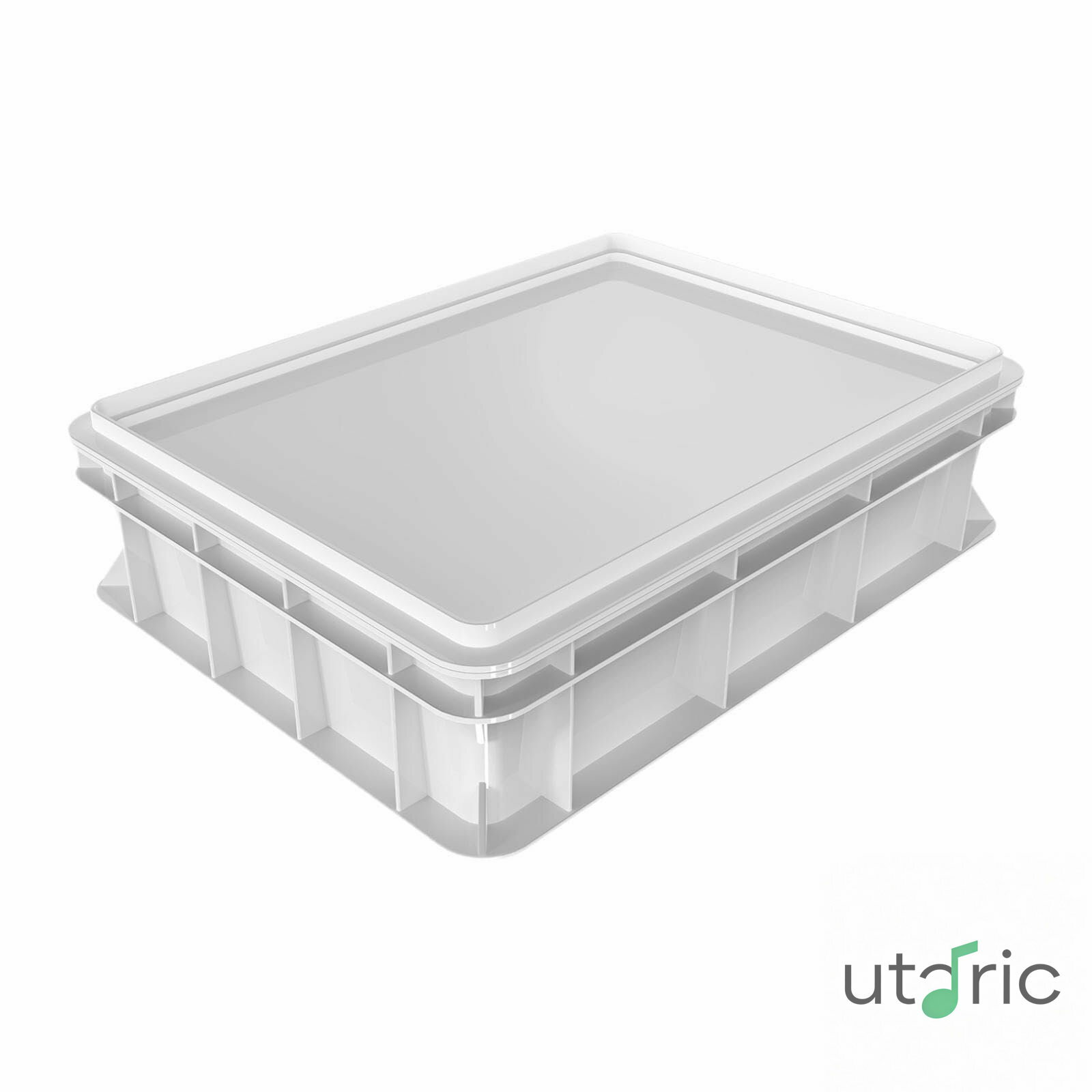 ピザプルーフィングボックス 蓋付きの収納トレイ ピザターンオーバーボックス 家庭用ベーキング用 M