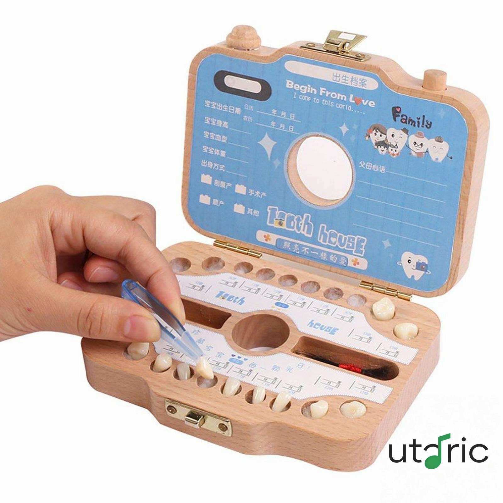 乐天商城 - ベビーミルク歯形見ボックス歯コレクションオーガナイテナケース スタイルe