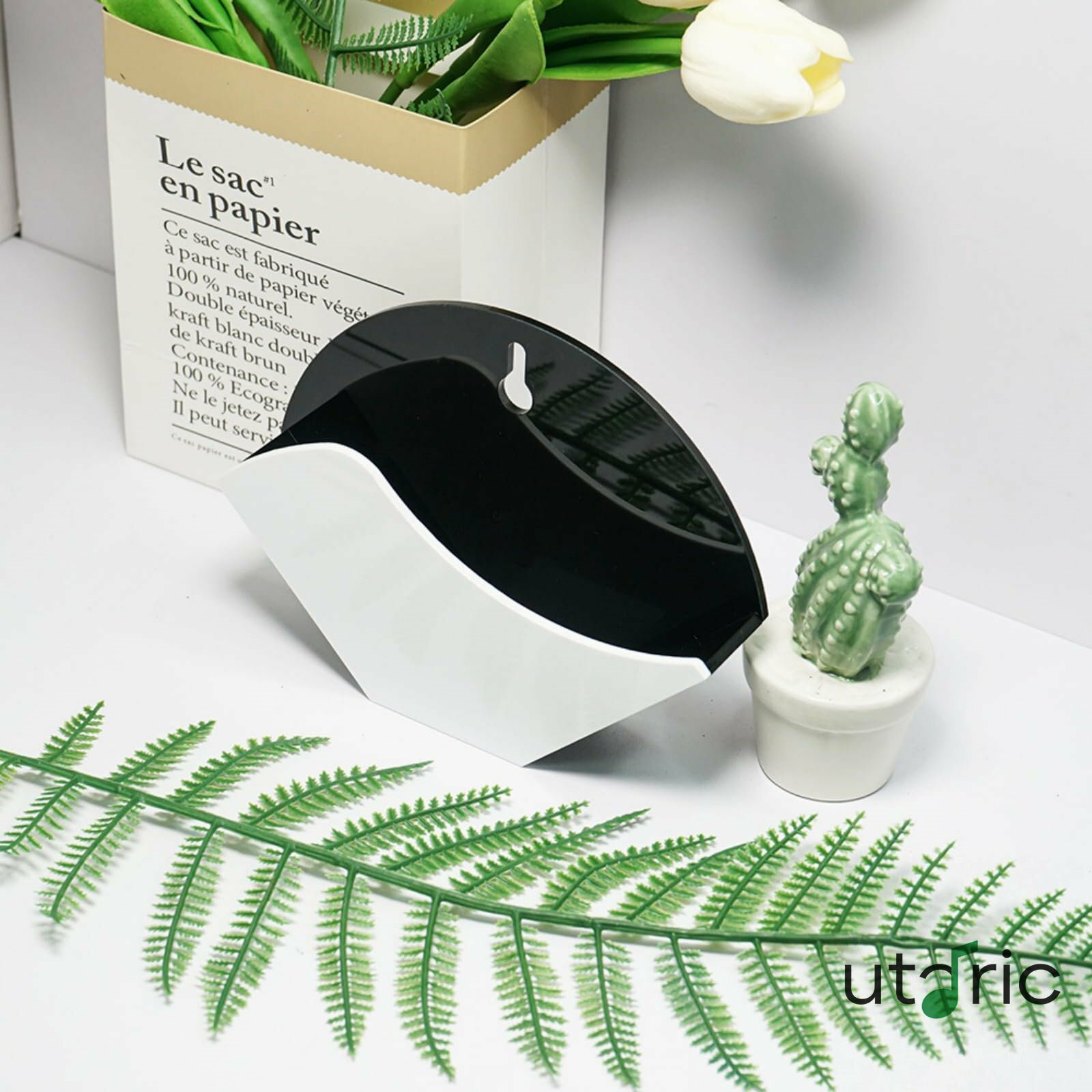 コーヒーフィルターホルダー 蓋付き アクリルコーヒーフィルターペーパーディスペンサーラック 収納ボ..