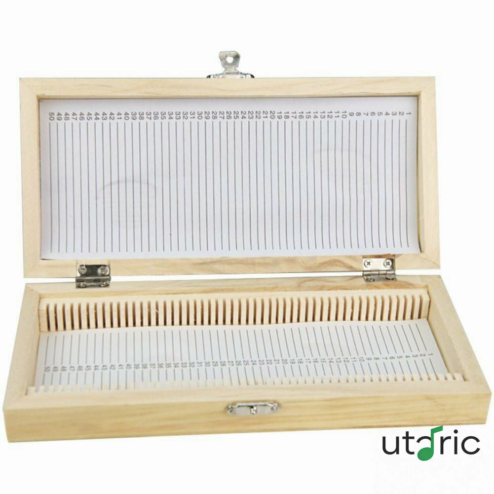 木製顕微鏡スライドボックス 長方形 スライド収納ボックス 生物学病理学 木製収納ボックス スライス コ..