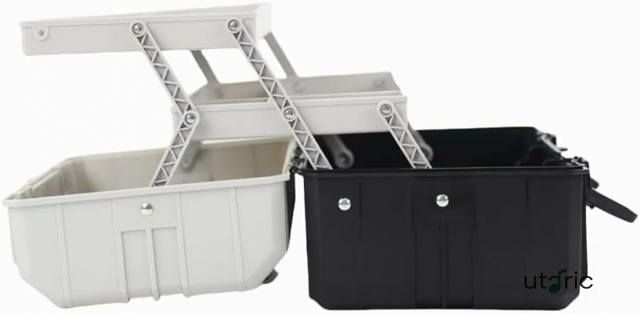 DIY・工具・ガーデン用 作業工具収納ツールボックス 多段式収納ケース 頑丈な構造で園芸・工事作業に最適・