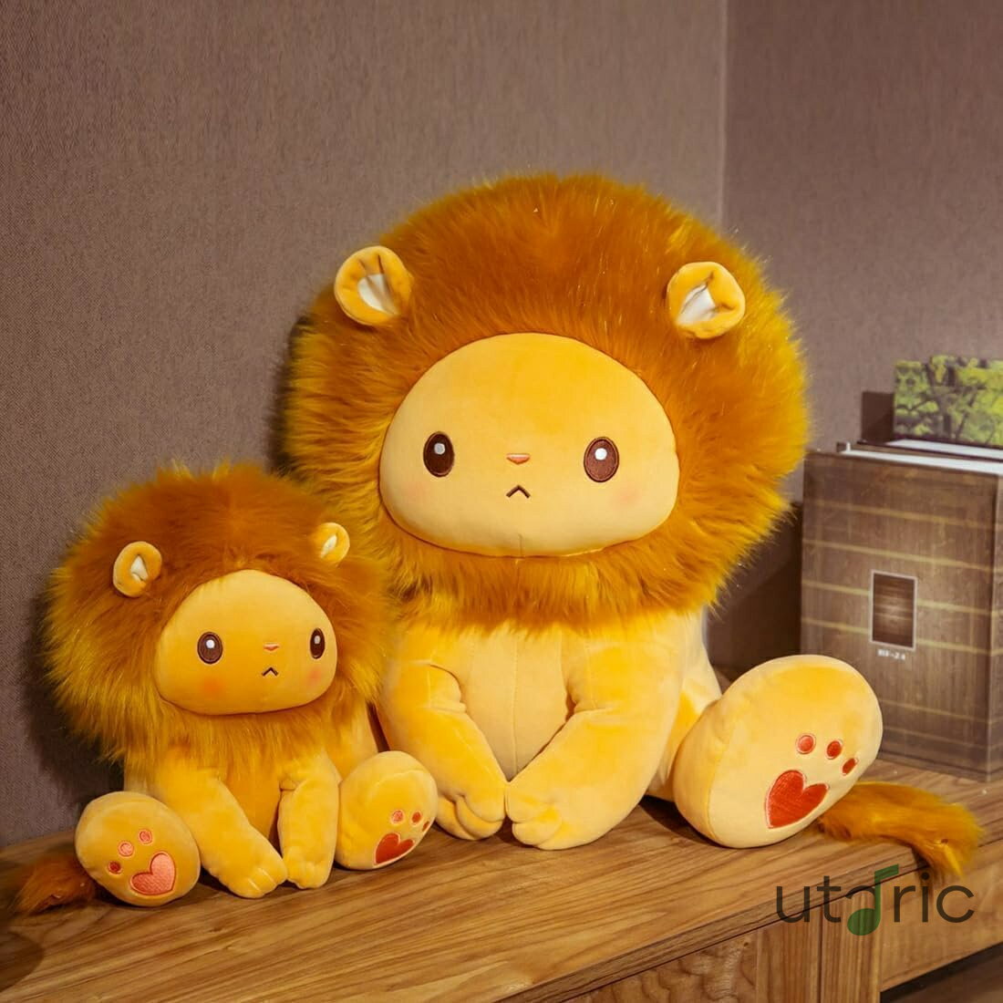 25cm/40cm 大型ふわふわPPコットンライオンぬいぐるみ抱き枕クッション 男女の子向けおもちゃ 誕生日/子供の日/クリスマス贈り物 リビング/寝室/ソファインテリア用 (40cm)