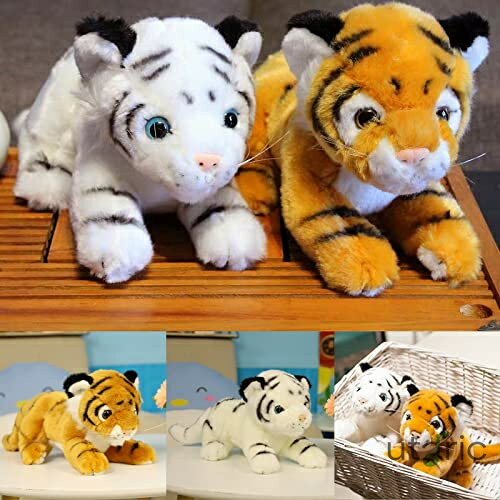 虎 ぬいぐるみ 寅年 干支 2022年 トラ 抱き枕 おもちゃ 玩具 動物 35cm 柔らかい 可愛い ふんわり お祝いふわふわ お癒し 飾り 誕生日 贈り物 ギフト プレゼント クリスマス (25cm イエロー)