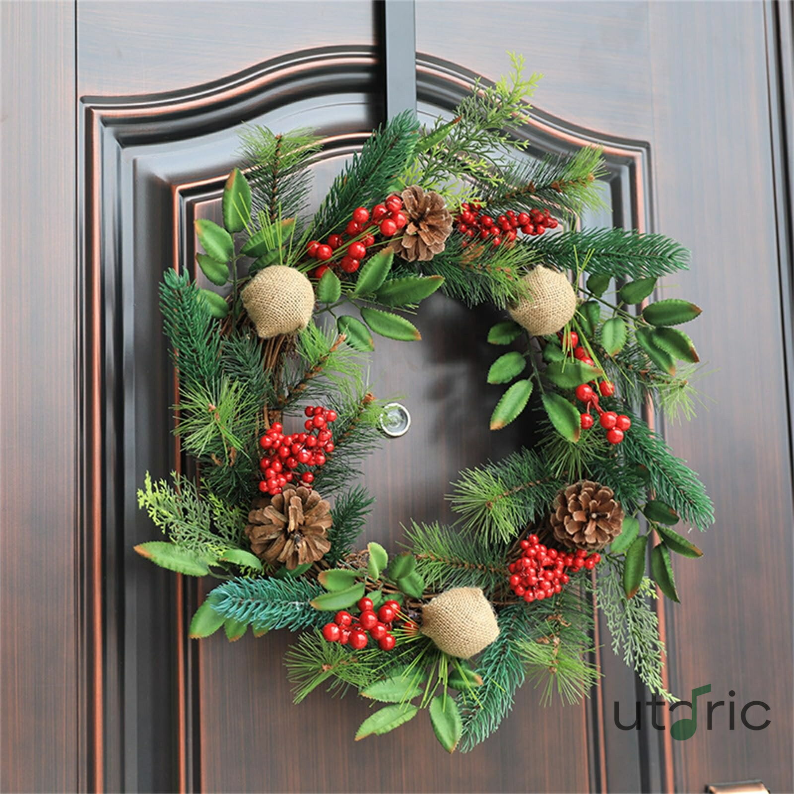 クリスマスリース クリスマス飾り クリスマス リース ドア ハンギング クリスマス ラタン サークル シミュレーション リース