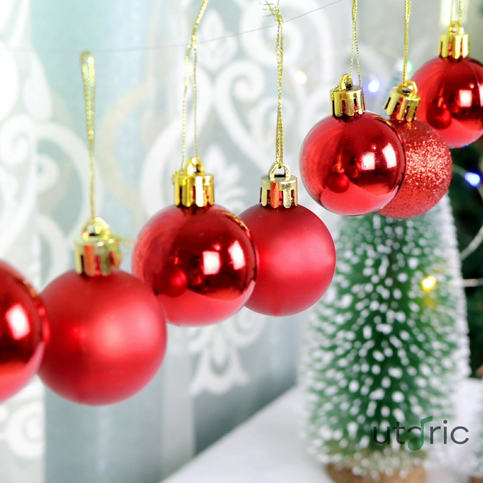 乐天商城 - クリスマスデコレーションボール クリスマスツリー装飾用品ハンギング電気メッキプラスチックボールレッドクリスマスボール ・・・用品