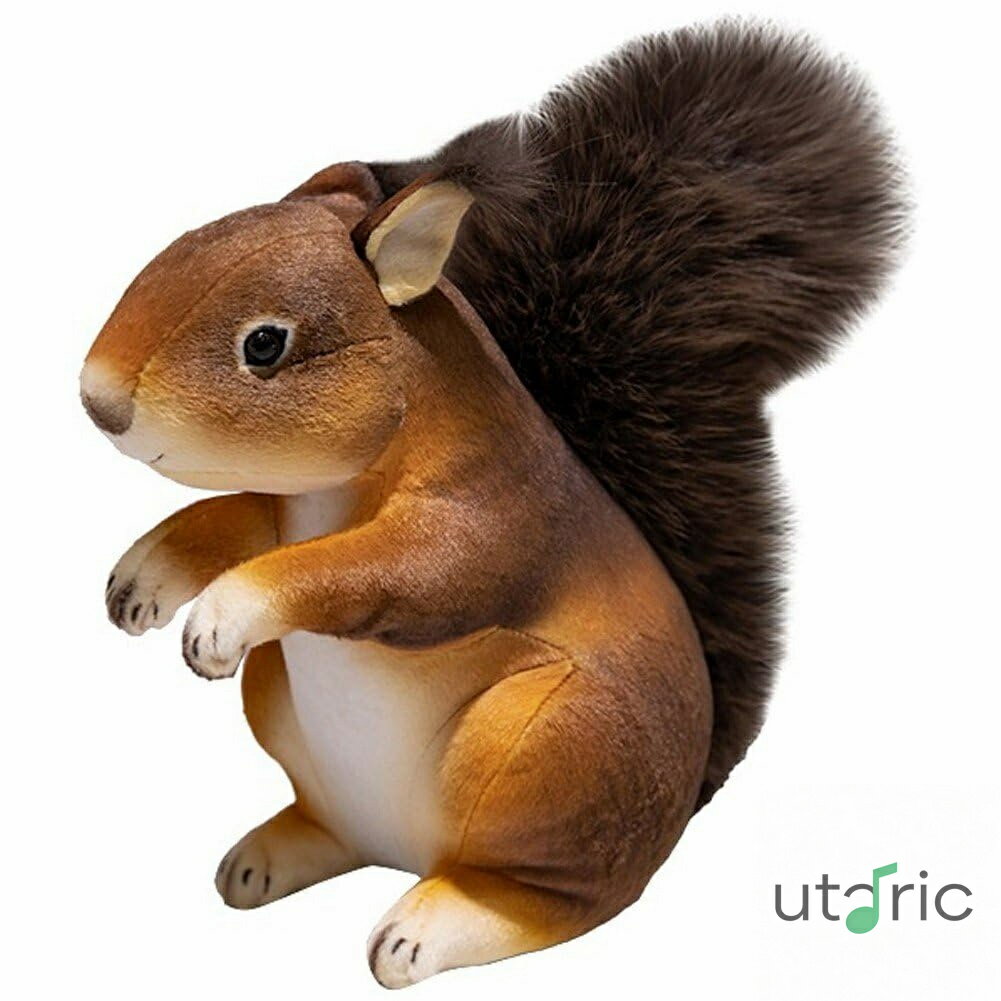 ぬいぐるみリス かわいい リス ぬいぐるみ おもちゃ 人形 シミュレーション 動物 静的 工芸品 装飾 フェスティバル クリスマス パーティー プレゼント 茶色