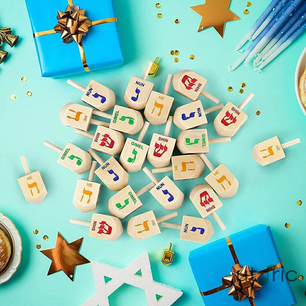 Rakuten - 木製 ドレイドル ハヌカ デコレーション ゲーム クラフト ハヌカパーティー ホーム Diy デコレーション クリスマス用 10個