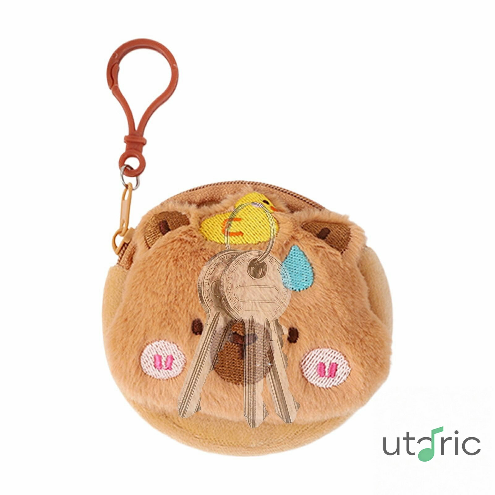 カピバラ キーホルダー カピバラ ぬいぐるみ キーホルダー 動物財布ペンダント | カピバラぬいぐるみキーホルダークリスマスリアルなぬいぐるみおもちゃペンダントバックパック用