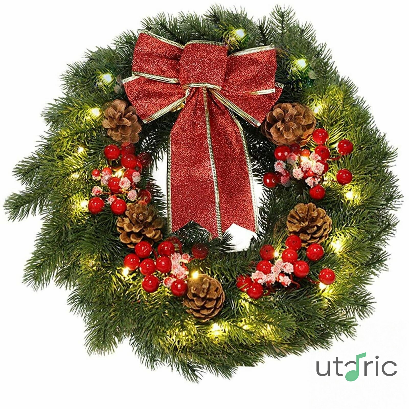 乐天商城 - クリスマス花輪 クリスマス リース ラタン植毛クリスマス ラタン リース クリスマス デコレーション リース 季節用品(75cm)