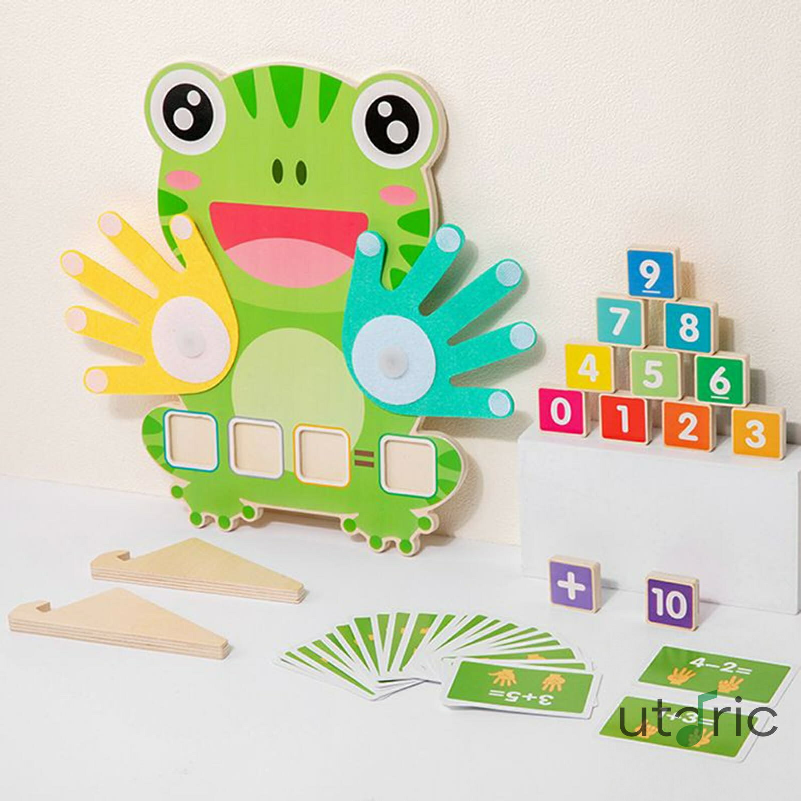 足し算と引き算ゲーム - 幼児向け木製知育玩具 - 子供向けカラー数学学習ゲーム、教室・誕生日・遊び場・指導・幼稚園・家庭学習・クリスマス用