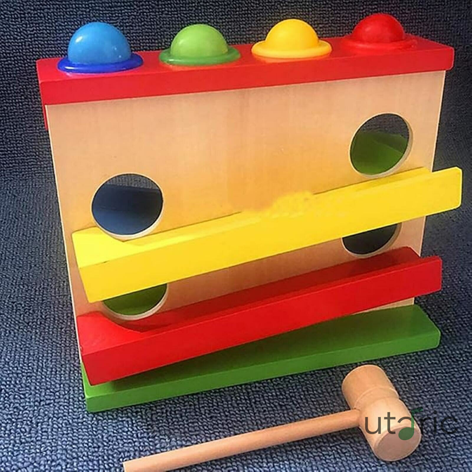 玉転がし ビーズコースター スロープ おもちゃ木製おもちゃ スロープ パウンド ザ ボール 男の子と女の子教育玩具は手の能力を高めます積み木 ブロック 知育 玩具 収納袋付き 立体パズル 男の子 女の子 誕生日 クリスマス 新年 ギフト プレゼント