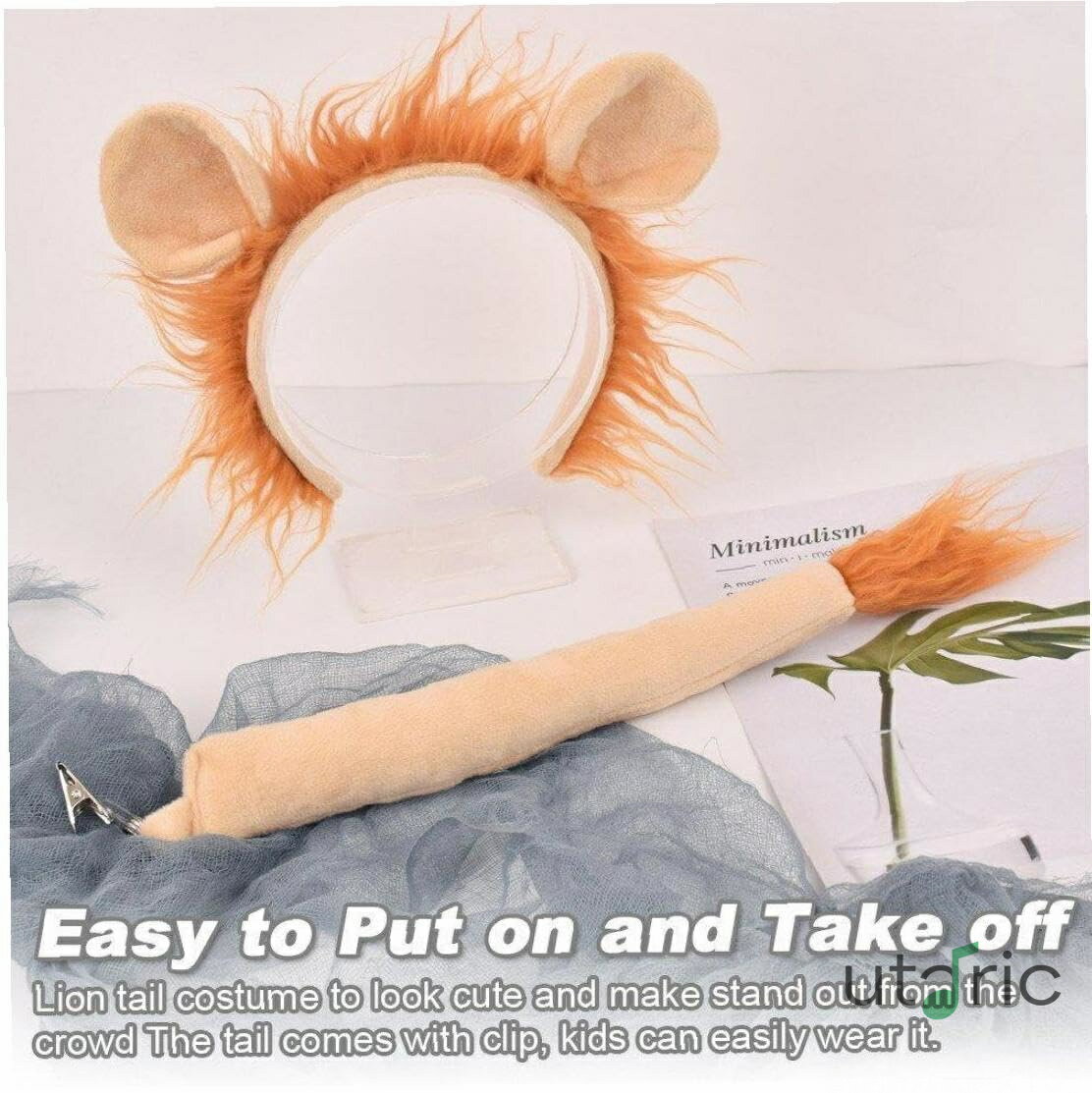 Rakuten - ライオン コスチュームセット ライオン耳 カチューシャ 尻尾 蝶ネクタイ 仮装 コスチューム アクセサリー ハロウィン クリスマス コスプレ 誕生日 パーティー用品 子供用