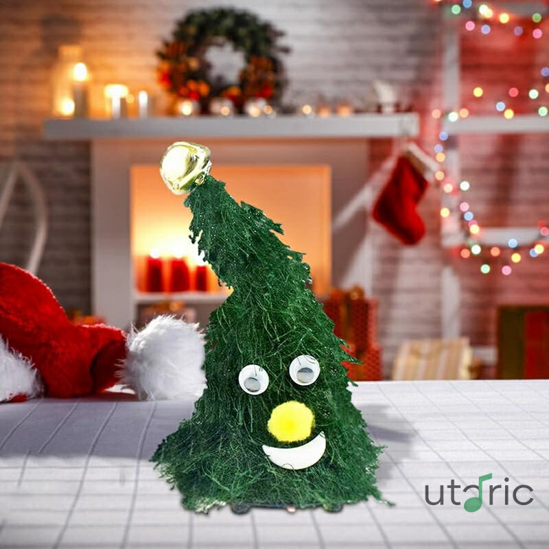 クリスマスツリー 電動おもちゃ サンタの帽子 光る 踊る 電気ぬいぐるみ アニメー かわいいサンタ帽 ツリーおもちゃ 卓上装飾 置物 クリスマスの装飾 面白いおもちゃ 子供向け ギフト プレゼント (ベル)