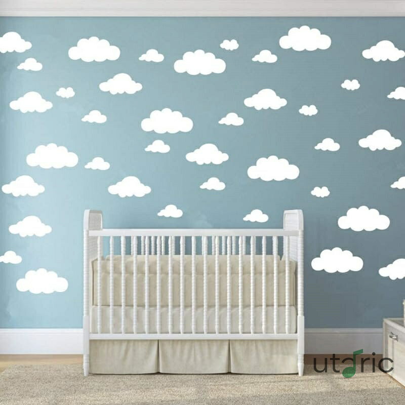 Rakuten - 雲 ウォールステッカー おしゃれ 小さい 雲 ホワイト diy 壁紙 壁 シール 剥がせる 幼稚園 保育園 子供部屋 DIY 用 壁転写 シール ウォールアート シール 男の子 女の子 寝室 子供 部屋 ウォール ペーパー アート 幼稚園 保育園 はがせる 家の装飾品 クリスマス飾り (A)