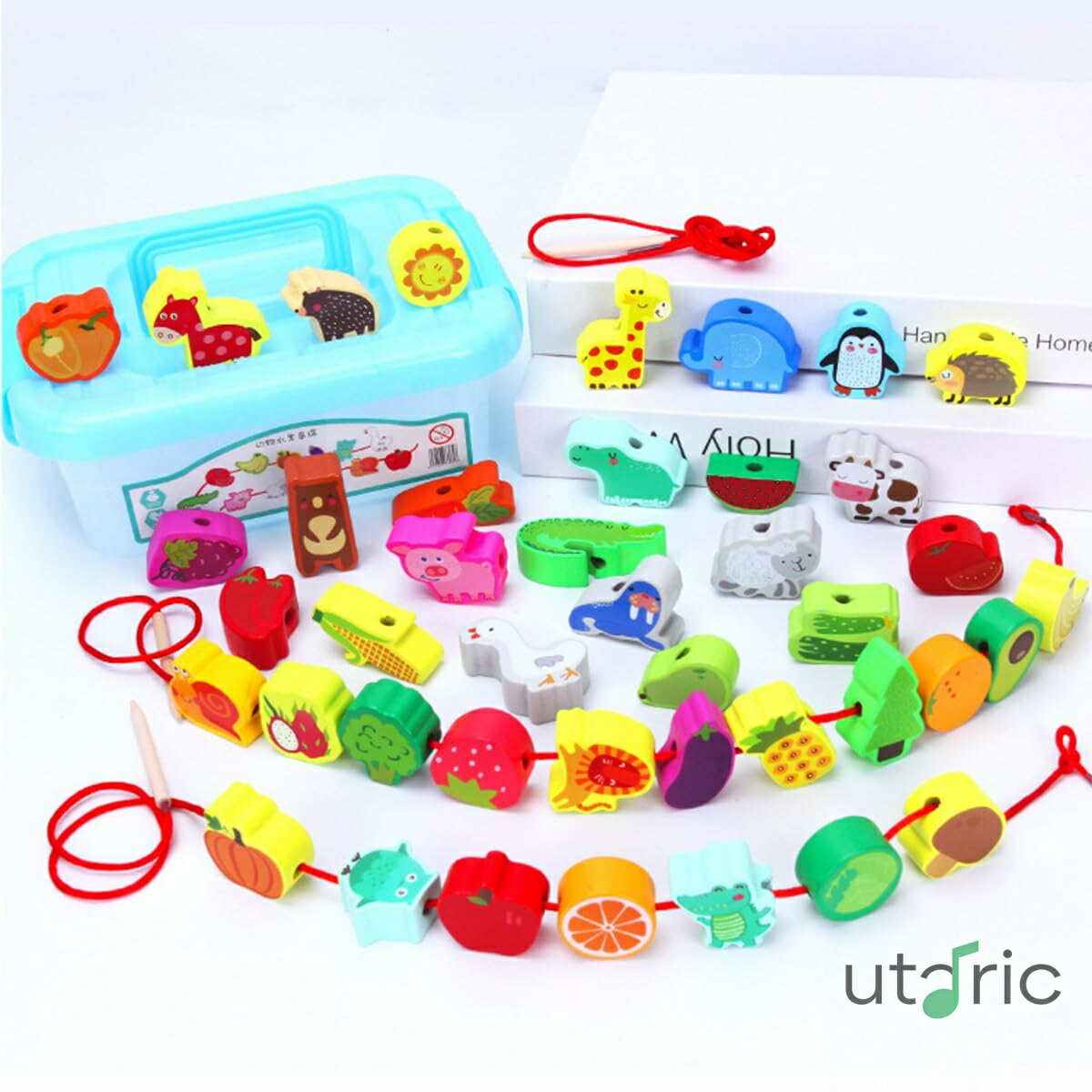 42個 おもちゃ ビーズ アクセサリーキット ひもとおし 紐通し おもちゃ 指先訓練 絵柄認知 子供 知育玩具 セット 子供のお誕生日 知育玩具 ビーズ 収納ケースも付い 女の子のおもちゃ 知育玩具 積み木 2 3 4 5 6歳 女の子 男の子おもちゃ 誕生日 クリスマス プレゼント