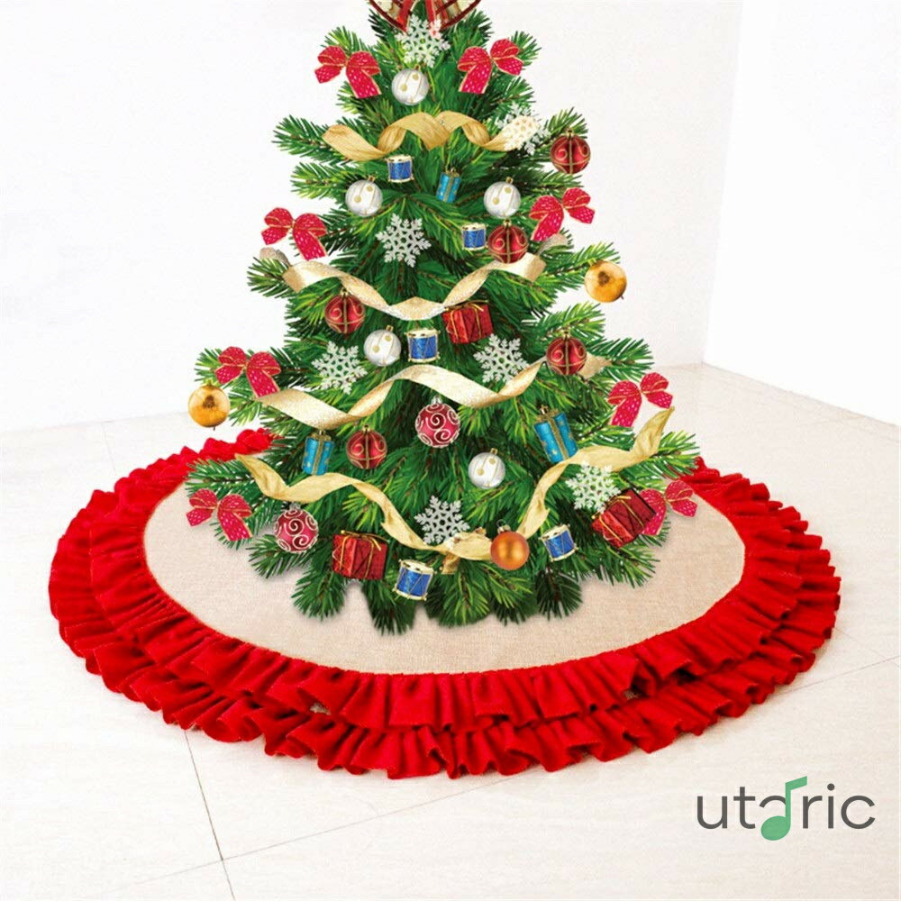 乐天商城 - クリスマスツリースカート クリスマスパーティー休日の装飾クリスマスツリーのスカートツリーマットは、ツリーマットフェルト クリスマスツリー 飾り