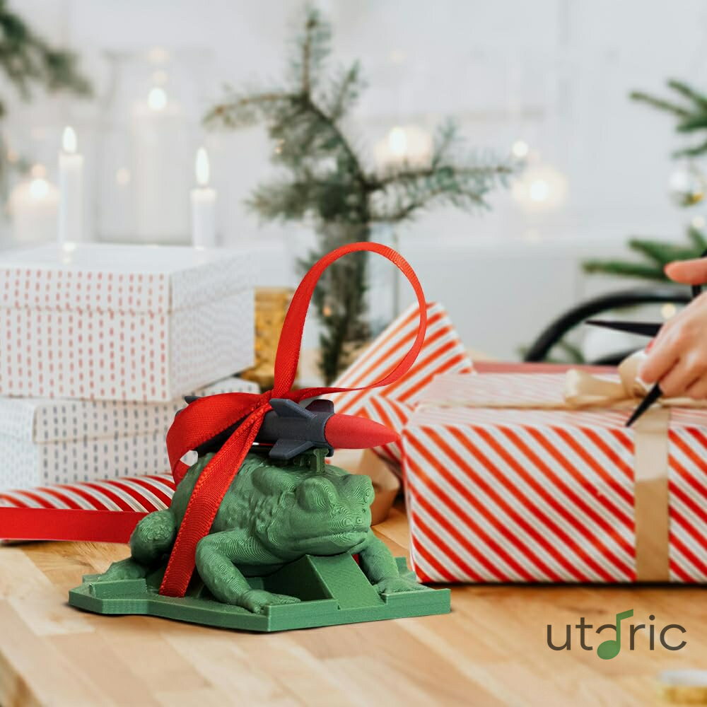 ミサイルヒキガエルオーナメント、面白いミサイルヒキガエルのクリスマスツリーオーナメント、ヤドリギクリスマスオーナメント、ホリデーミサイルカエルの装飾、醜いクリスマスオーナメント、ユニークなギャグギフトホワイトエレファントギフト(5個) 3