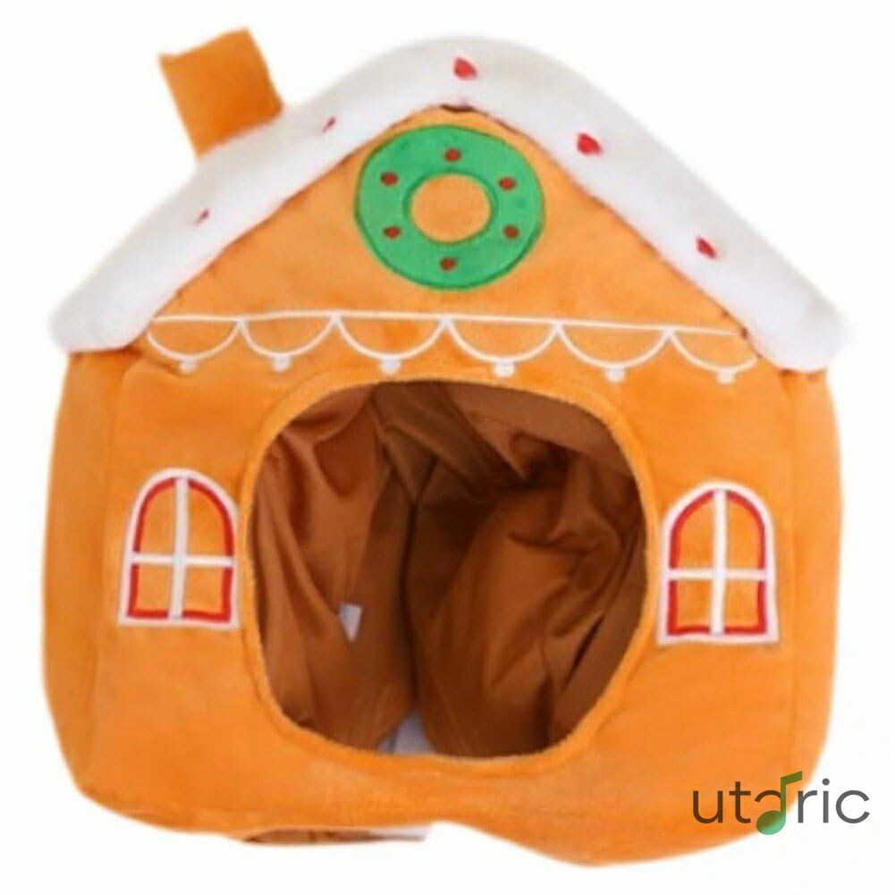 ハット 帽子 ぬいぐるみ ジンジャーブレッド ハウス パーティーハット 頭飾り コスプレ コスチューム 小道具 ハロウィン クリスマス用