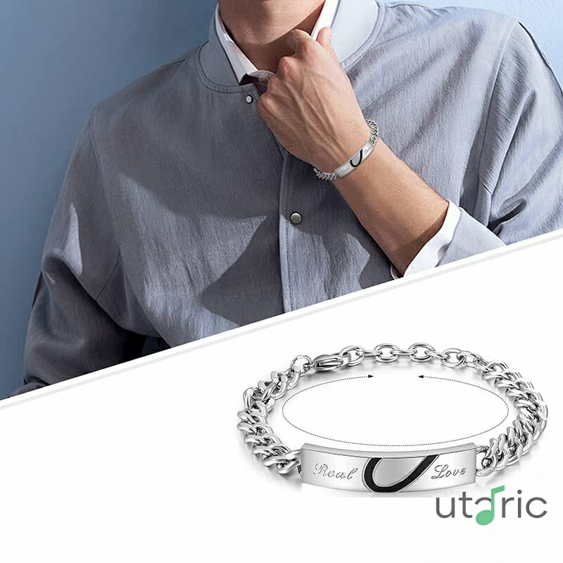 ペア ブレスレット 人気カップル ハート 恋人 プレゼント ステンレス ペアルック 長さ調整可能 記念日..