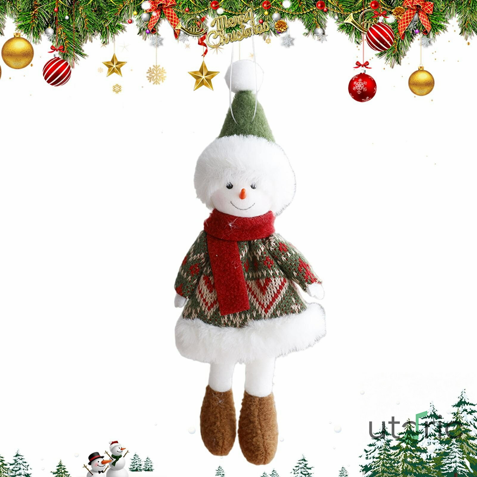 Rakuten - クリスマスぬいぐるみ、クリスマスぬいぐるみ - ビスタプリントクリスマスツリー用の手作りノームオーナメント かわいいサンタヘラジカ雪だるまパーティー記念品、柔らかいぬいぐるみ、ユニークなキーチェーン、ハロウィーンの日のパーティーテーブル用