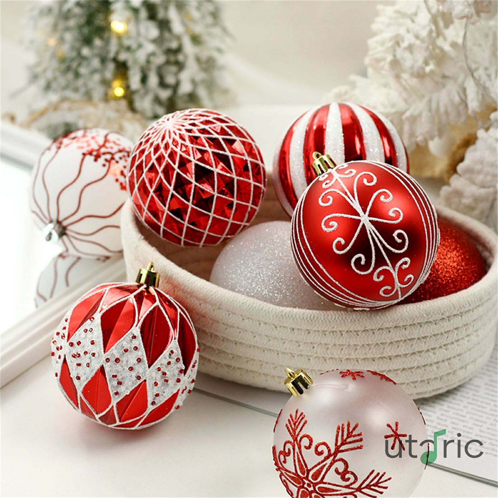 クリスマスボール クリスマスデコレーション 16個 塗装済みクリスマスボール ハンギングデコレーションセット 部屋 喫茶店 店舗 家庭