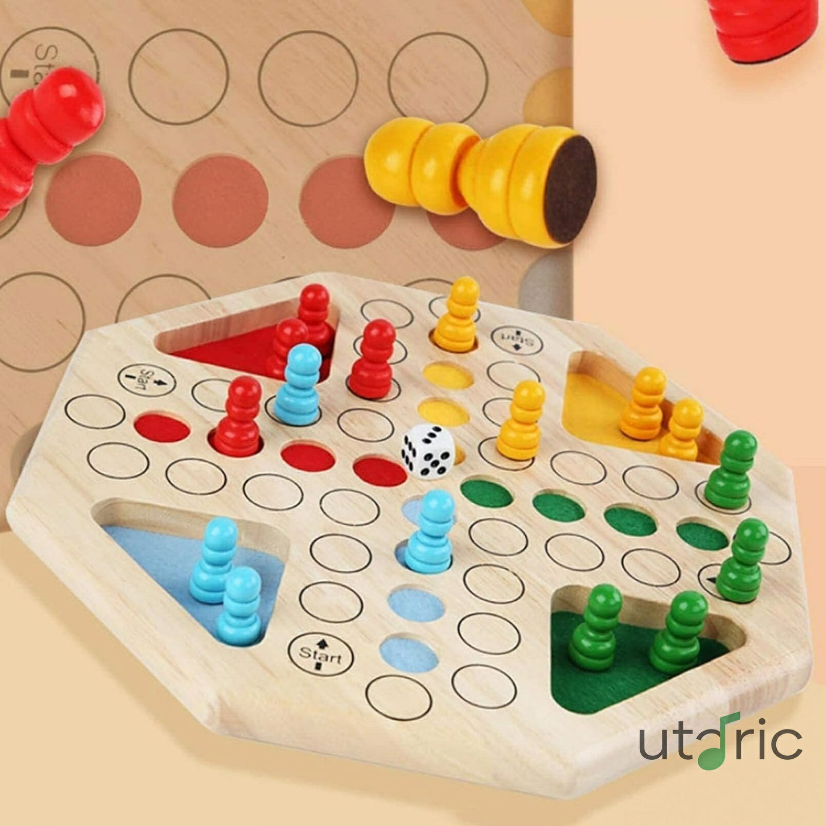 デスクトップの木製知育玩具、のクリスマスプレゼント親子インタラクティブ 木製フライングチェスデスクトップチェスインタラクティブ 子供の親子インタラクティブ楽しいおもちゃ