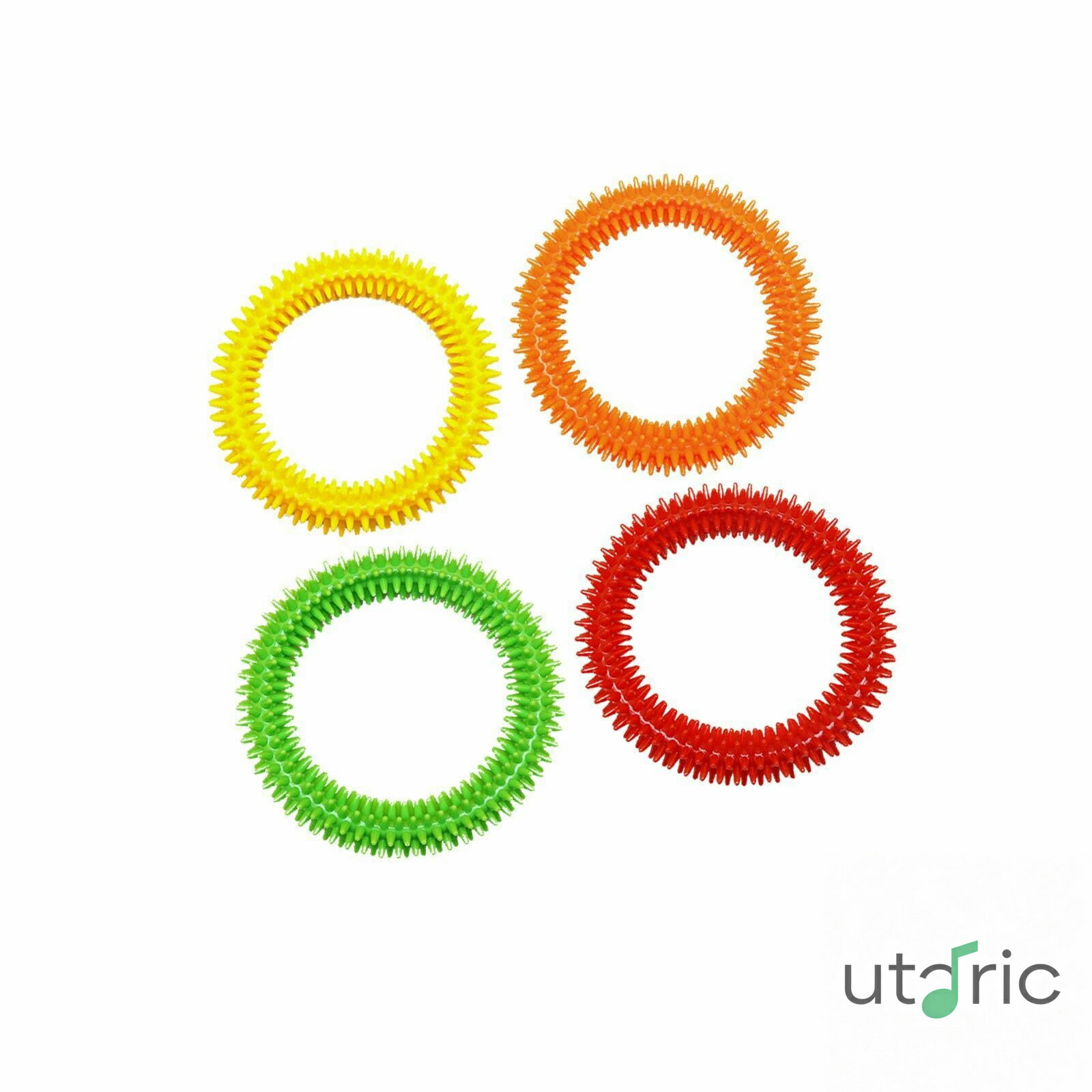 4 個セット スパイキー感覚リング、感覚玩具、ブレスレット、ソフトフィジェットトイ、指圧リング、青少年学生キッズ用クリスマスプレゼント