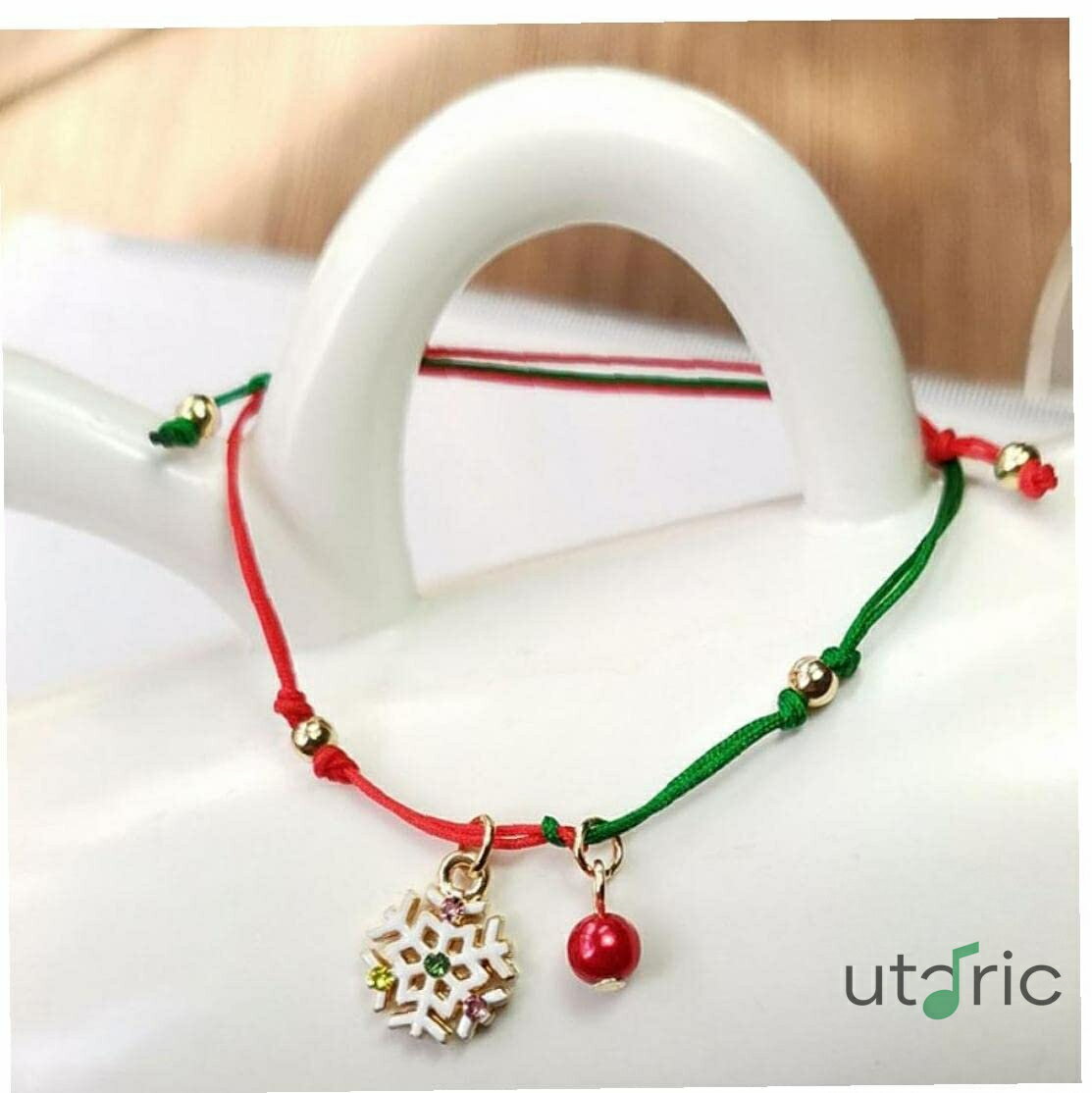 クリスマス編組ブレスレット　調整可能なペンダントブレスレット編組ロープブレスレットクリスマスジュエリーギフト　3pcs