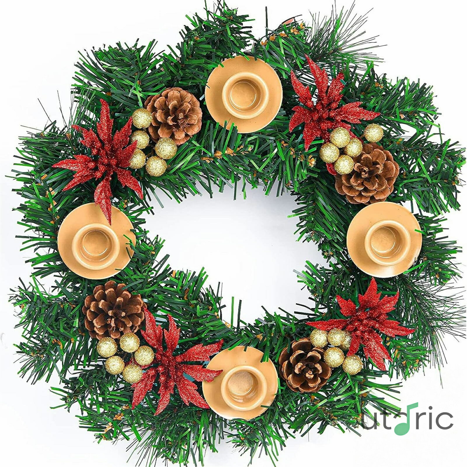 Rakuten - クリスマスリース クリスマス飾り クリスマスリース クリスマスオーナメント クリスマスキャンドルホルダー