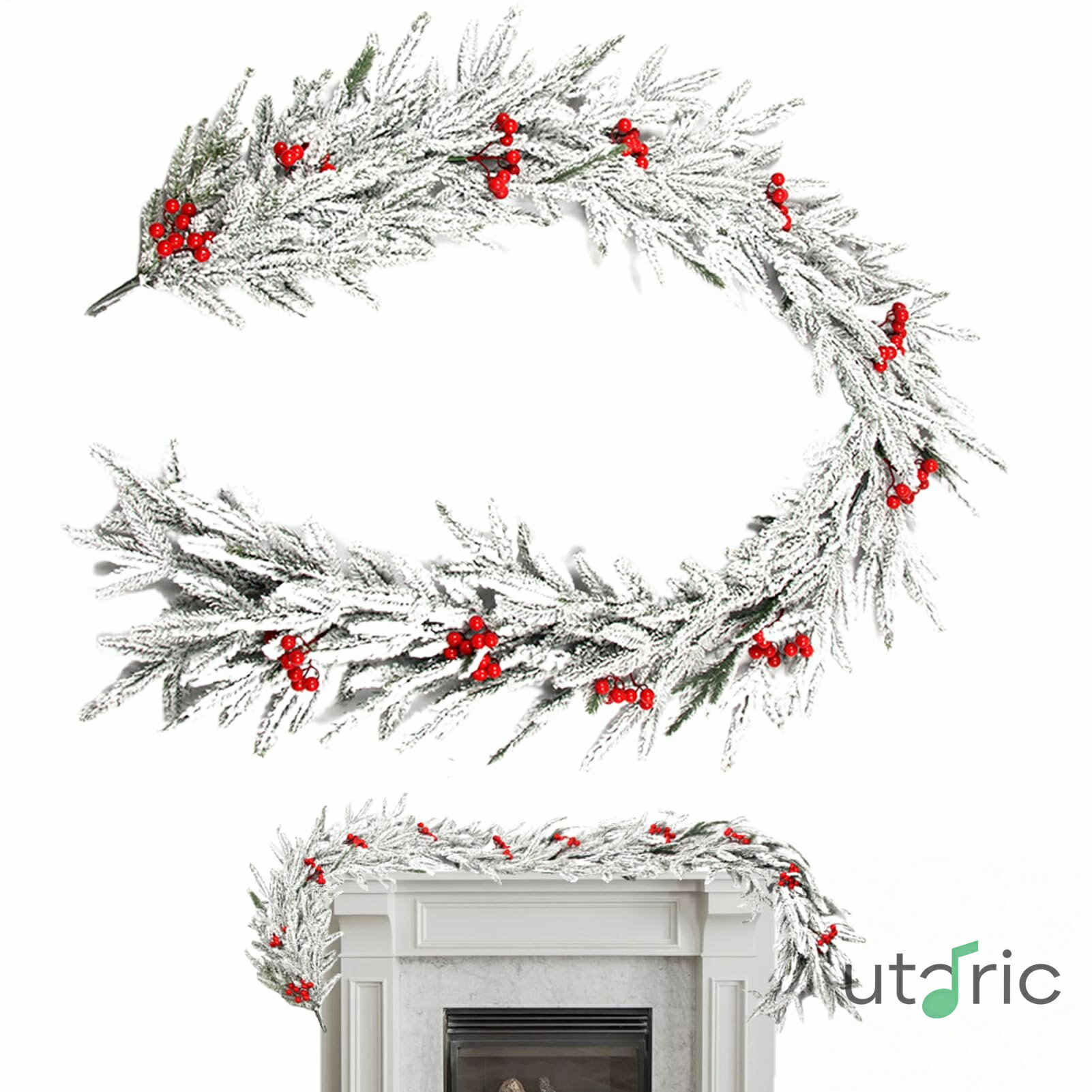 シダーガーランド お祝い窓飾りリース クリスマスツリー 窓辺 テーブル ドア キッチン 室内室外 パーティー装飾用 デコレーション ガーランド