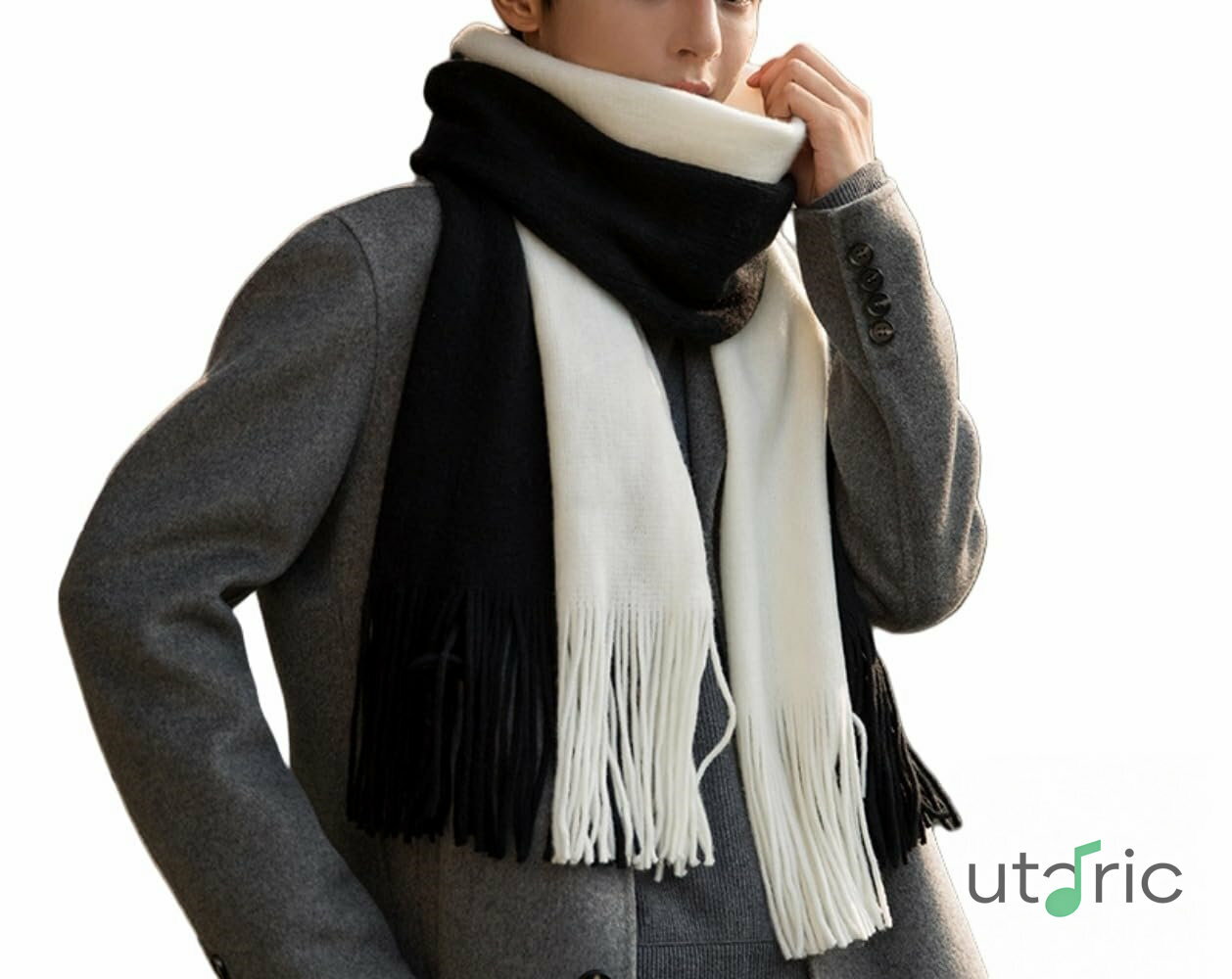 [] マフラー メンズスカーフ 大判 ストライプ メンズスカーフ 秋冬 メンズ 洗える 厚手 無地 防寒 暖か..