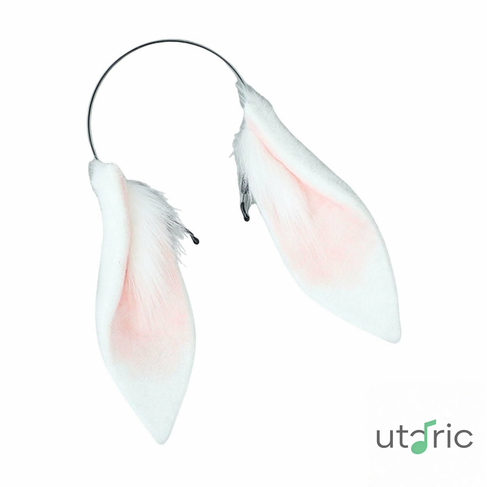 [] ウサギの耳のヘッドバンド リアルな動物のヘッドウェア ハロウィンパーティー クリスマス用