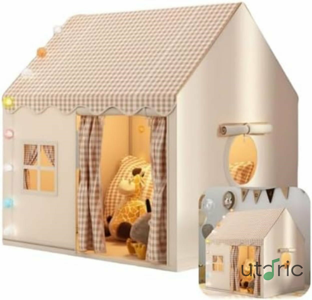 子供用テント、プレイハウス、おやすみ、室内、組み立て簡単、持ち運び、秘密基地、小さなお城ハウス、男の子、女の子、室内遊具、誕生日、クリスマスプレゼント (レッド)(3)