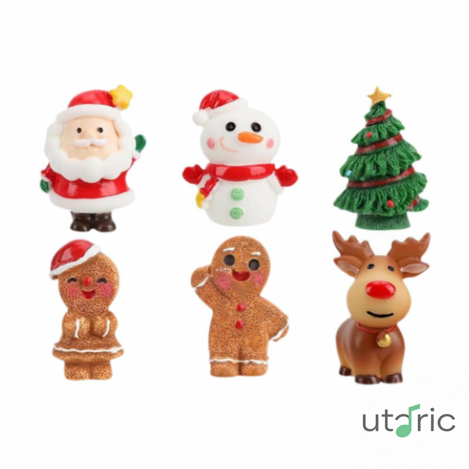 6 個セット クリスマスケーキトッパー ジンジャーブレッドマン ケーキデコレーション クリスマスデコレーション 子供用 結婚式 ベビーシャワー用オーナメント
