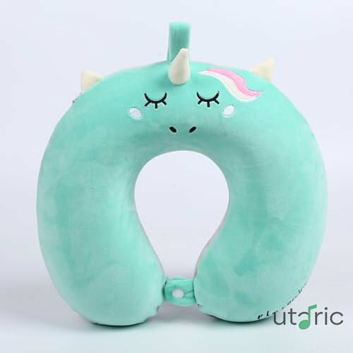 キッズネックピロー ユニコーン キッズトラベルピロー 幼児ネックピロー アイマスク付き 旅行の必需品 ロードトリップ 飛行機 カーシート かわいいヘッドレスト 低反発枕 ギフト (パープル) (グリーン) utaric-10020552 utaric サンプル画像3