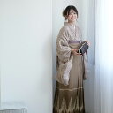 【レンタル】【ニコアンティーク 袴 17点セット 国産生地/国内縫製 日本製着物】二尺袖着物 はかま フルセット 卒業式 大学生 専門学生 レディース 女性 袴91-99cm(身長153-170cm)足袋プレゼント 重ね衿縫い付済 往復送料無料