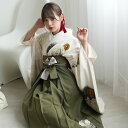 【レンタル】【JAPAN STYLE×中村里砂 袴 17点セット 片身変わり・クリームに菊絵皿 日本製】 二尺袖着物 はかま フルセット 卒業式 大学生 専門学生 レディース 女性 足袋プレゼント 重ね衿縫い付済 往復送料無料