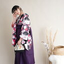 【レンタル】【utatane 袴 17点セット ハイカラさん市松にお花】二尺袖着物 はかま フルセット 卒業式 大学生 専門学生 レディース 女性 袴95cm(身長約158-163cm)足袋プレゼント 重ね衿縫い付済 往復送料無料