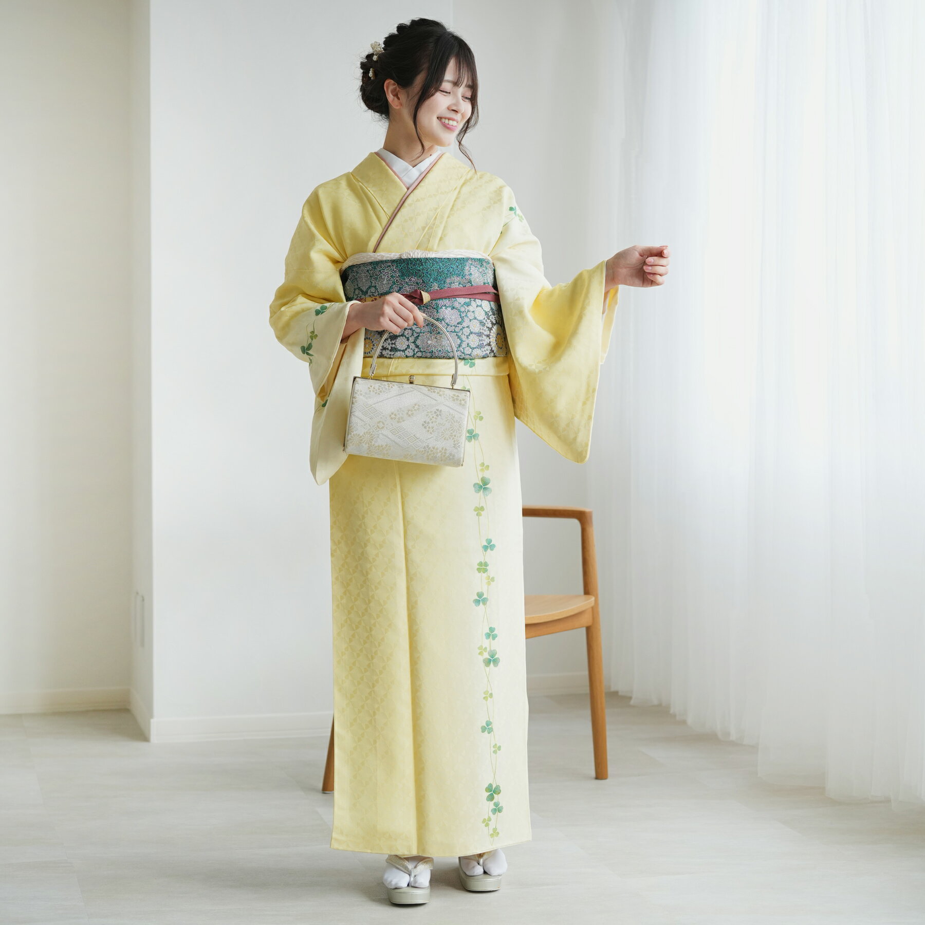 【レンタル】訪問着 結婚式 参列 ゲスト 卒業式 お茶会 食事会 訪問着 入学式 フォーマル お宮参り 七五三 観劇 園遊会 祝賀会 女性 着物 母親 着物＆袋帯 フルセット 安い【訪問着20点セット 正絹 絵羽】新品足袋プレゼント 往復送料無料