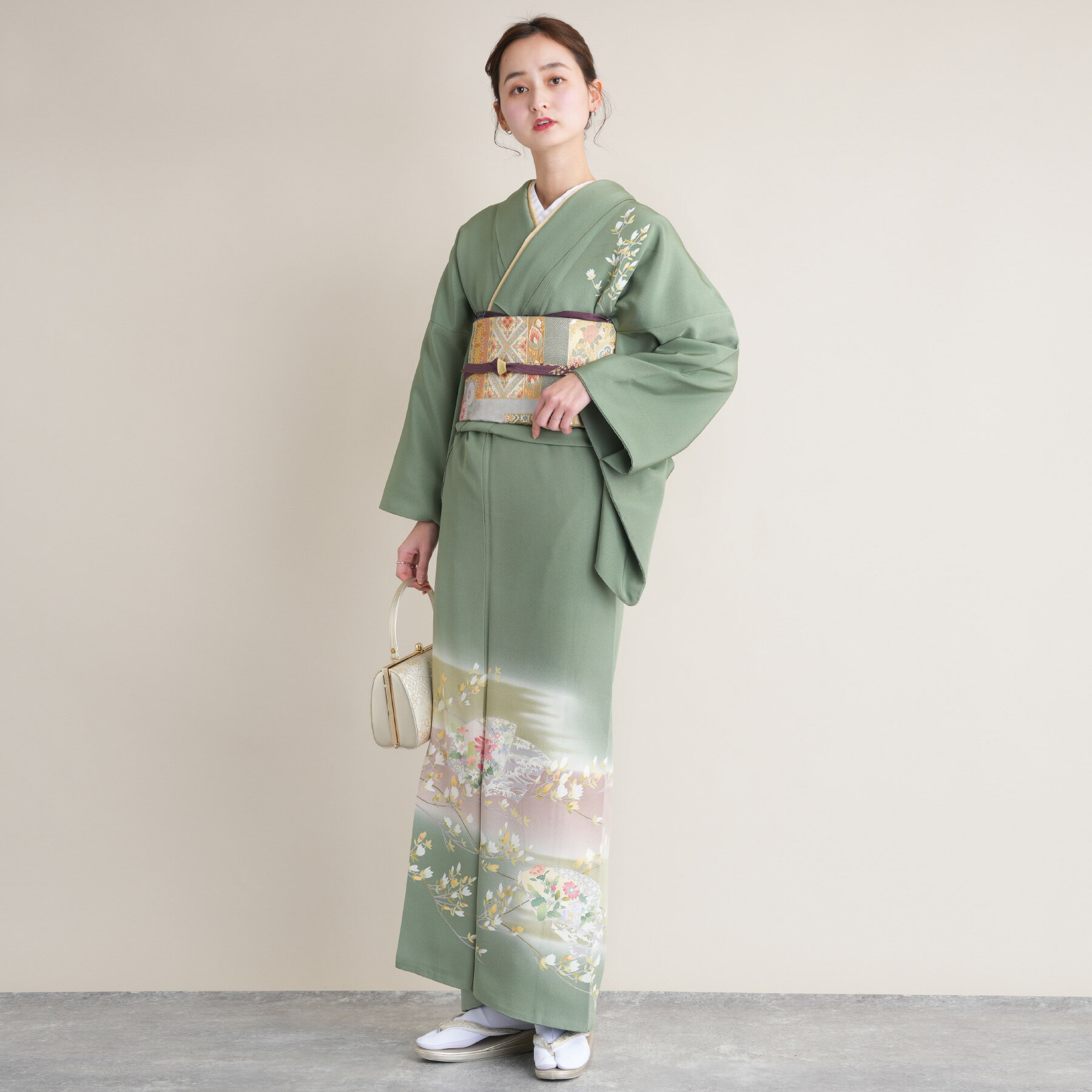 【レンタル】 訪問着 レンタル 七五三 母 フルセット 女性 訪問着 20点セット フリーサイズ（身