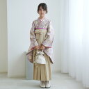 【レンタル】袴 15点セット 2尺袖着物 ひよこ商店 袴84-87cm(適応身長143-155cm) 袴セット 卒業式 ジュニア 小学生 花柄 女の子 ピンク子供 kids 桃色 茶 ホワイト 白 椿 つばき バラ ニュアンスカラー パステル モダン 小学生 大学生 往復送料無料