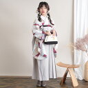 【レンタル】袴 15点セット 2尺袖着物 ひよこ商店 袴83cm(身長138-145cm)袴87cm(身長145-152cm) 袴セット 卒業式 ジュニア 着物 麻の葉 女の子 アイボリー系 子供 kids 白 えんじ ミント 幾何学 重ね襟縫い付済 くすみカラー 小学生 往復送料無料(4)
