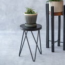 【サークルスタンド ウッド 丸型 ブラック 】円形 ラウンド 耐荷10kg 木製 花置き台 サイドテーブル 丸テーブル ガーデニング グリーン 観葉植物 マンゴーウッド アイアン 金属 北欧 ナチュラル ミッドセンチュリー ベランダ インテリア 花 プランター 男前インテリア 黒