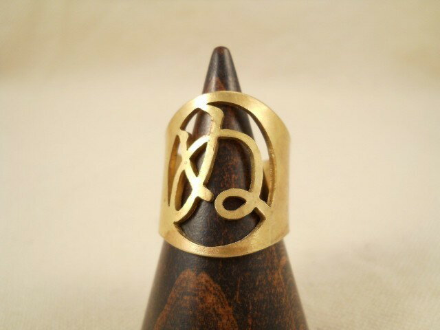 【factoryzazie ファクトリーザジ 真鍮製 文字透かしリング「ぬ」】※商品の発送は、ご入金から10日前後..