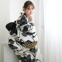 【20%OFF】【utatane×注染工房 日本製小幅生地使用 浴衣3点セット 等間しじら ブラックの牡丹】特選シリーズ 注染 本染め にじみ 手染め ぼかし ...