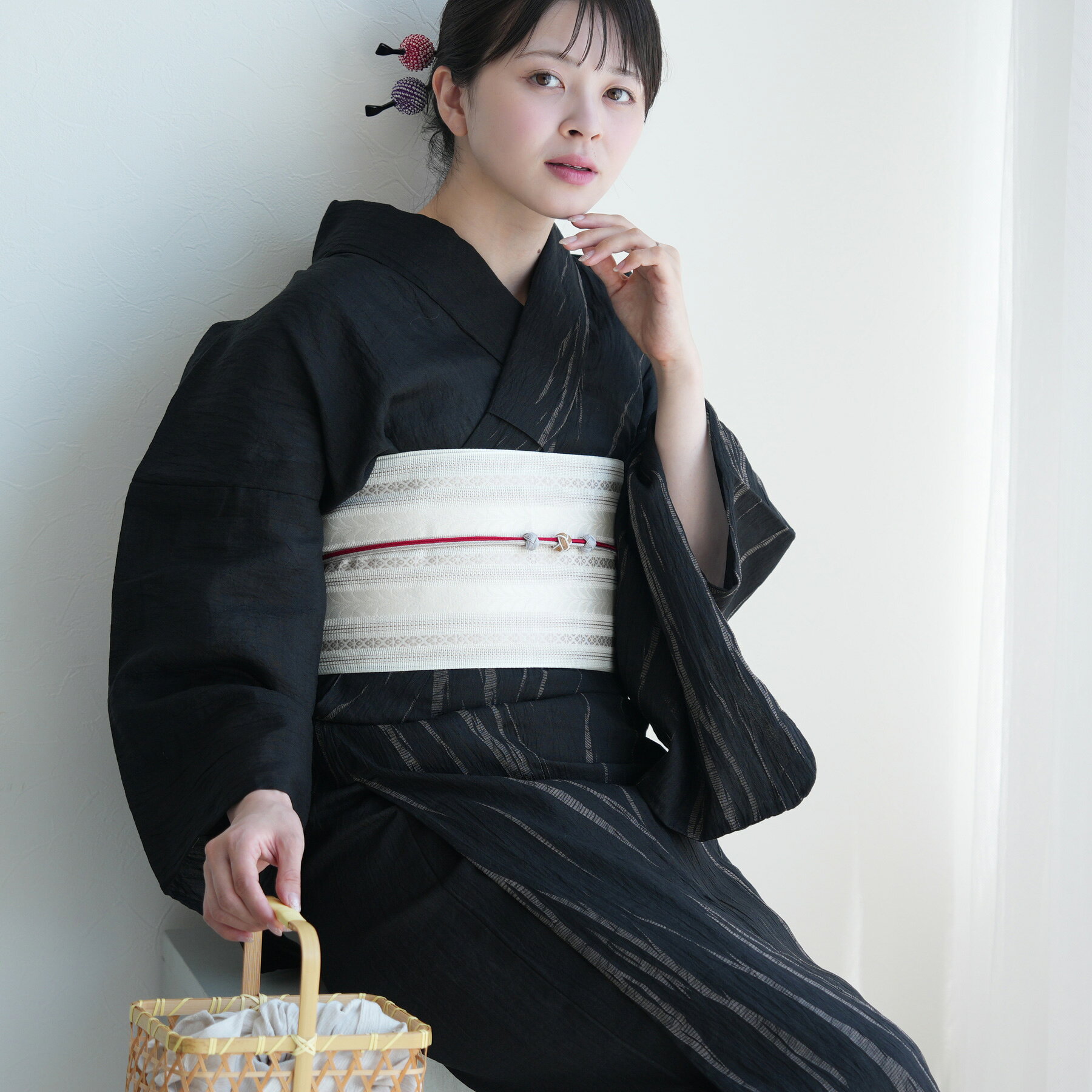 楽天市場】浴衣 絞り（カラーブラック）（浴衣セット｜和服