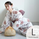 【utatane 高級変わり織 浴衣3点セット 煉瓦色の剣菊と萩】ここでしか買えない昭和初期アンティーク復刻版 トールサイズ(165-175cm)Lサイズ 浴衣セット(ゆかた・帯・下駄)ですぐお出かけ うたたね 上質 国産生地 国内染色