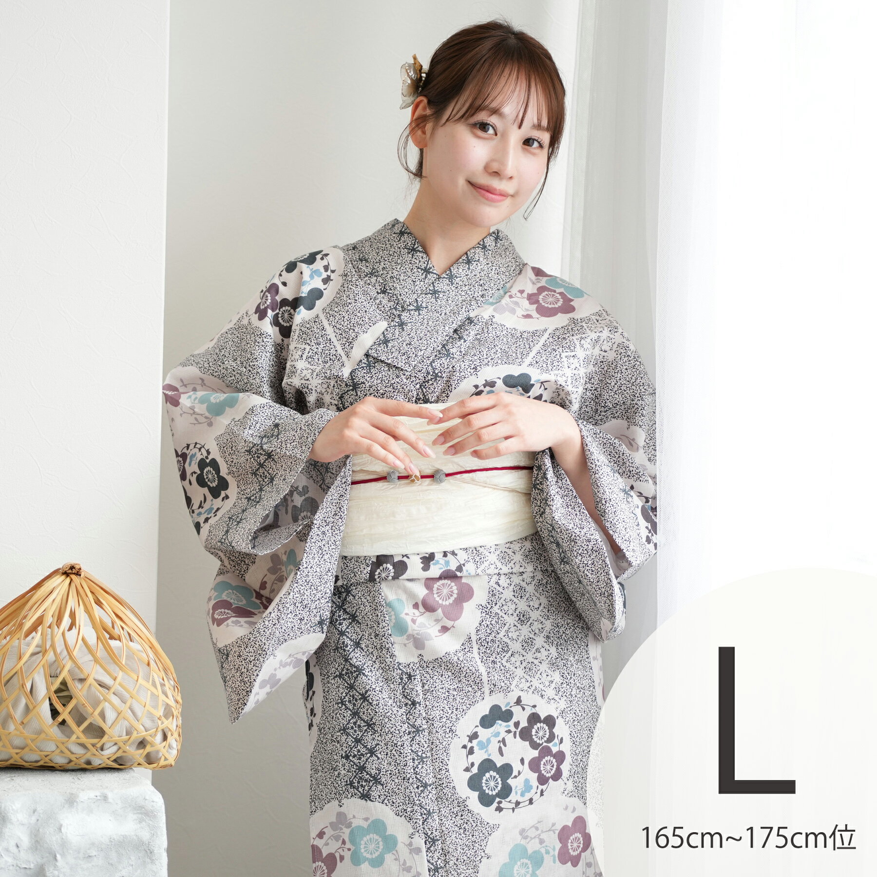 【浴衣】折鶴模様 グレージュ 古典 綿 トールサイズ LL 裄長 綿紅梅 生成 楽天市場】浴衣 トールサイズ(柄梅)の通販