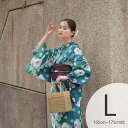 【utatane 高級変わり織 浴衣3点セット かすれ緑ぼかしの梅】ここでしか買えない昭和初期アンティーク復刻版 トールサイズ(165-175cm)Lサイズ 浴...
