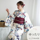 【utatane 高級変わり織 浴衣3点セット きなりにえんじとからしの花輪】ここでしか買えない昭和初期アンティーク復刻版 ゆったりサイズ(ヒップ約130cm位まで対応)3Lサイズ 浴衣セット(ゆかた・帯・下駄)うたたね 上質 国産生地 国内染色